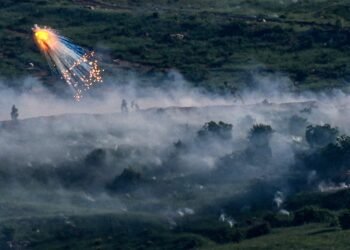 Tierra quemada por Israel en los campos del sur de Líbano
